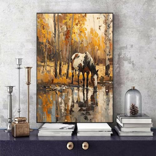 Malen Nach Zahlen Herbst Malen Nach Zahlen Erwachsene Pferd DIY Paint by Numbers Bastelset Erwachsene Anfänger mit 3 Pinsel und Acrylfarben & Knitterfreie Leinwand für Zimmer Deko 100x135cm -bby2506EQ Malen Nach Zahlen Herbst Malen Nach Zahlen Erwachsene Pferd DIY Paint by Numbers Bastelset Erwachsene Anfänger mit 3 Pinsel und Acrylfarben & Knitterfreie Leinwand für Zimmer Deko 100x135cm -bby2506EQ von Generic