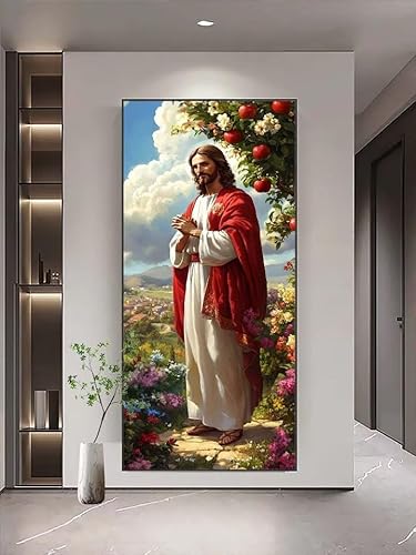 Malen Nach Zahlen Jesus Malen Nach Zahlen Erwachsene Blume, DIY Farbe Ölmalerei Kit für Kinder, Einfaches Ölgemälde auf Leinwand mit Pinseln und Acrylpigment, Hause Dekoration Geschenke 50x100cm T992 Malen Nach Zahlen Jesus Malen Nach Zahlen Erwachsene Blume, DIY Farbe Ölmalerei Kit für Kinder, Einfaches Ölgemälde auf Leinwand mit Pinseln und Acrylpigment, Hause Dekoration Geschenke 50x100cm T992 von Generic