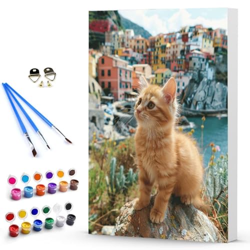 Malen Nach Zahlen Katze Tier Malen Nach Zahlen Kinde, Anfänger, Kreatives für Erwachsene Leinwand öLgemäld Kit, Mit 3 - Pinseln und Acrylfarbe, Frauen Home Deko Geschenk 70 x 95 CM -TL2503K999 Malen Nach Zahlen Katze Tier Malen Nach Zahlen Kinde, Anfänger, Kreatives für Erwachsene Leinwand öLgemäld Kit, Mit 3 - Pinseln und Acrylfarbe, Frauen Home Deko Geschenk 70 x 95 CM -TL2503K999 von Generic
