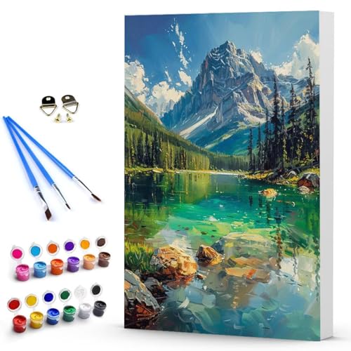 Malen Nach Zahlen Landschaft Landschaft Malen Nach Zahlen Kinde, Anfänger, Kreatives für Erwachsene Leinwand öLgemäld Kit, Mit 3 - Pinseln und Acrylfarbe, Home Deko Geschenk 100x135 cm -TL250326 von Generic