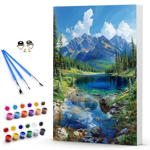 Malen Nach Zahlen Landschaft Landschaft Malen Nach Zahlen Kinde, Anfänger, Kreatives für Erwachsene Leinwand öLgemäld Kit, Mit 3 - Pinseln und Acrylfarbe, Home Deko Geschenk 100x135 cm -TL25038H von Generic