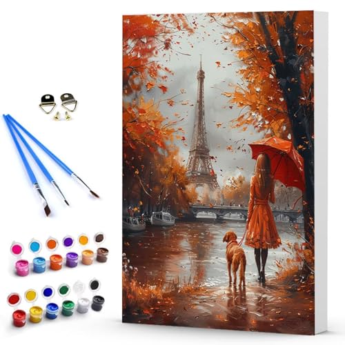Malen Nach Zahlen London Frau Malen Nach Zahlen Kinde, Anfänger, Kreatives für Erwachsene Leinwand öLgemäld Kit, Mit 3 - Pinseln und Acrylfarbe, Frauen Home Deko Geschenk (70x95cm) -TL2503CKIF von Generic
