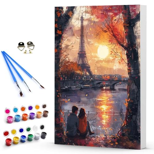 Malen Nach Zahlen London Landschaft Malen Nach Zahlen Kinde, Anfänger, Kreatives für Erwachsene Leinwand öLgemäld Kit, Mit 3 - Pinseln und Acrylfarbe, Frauen Home Deko Geschenk (50x65cm) -TL250322 von Generic