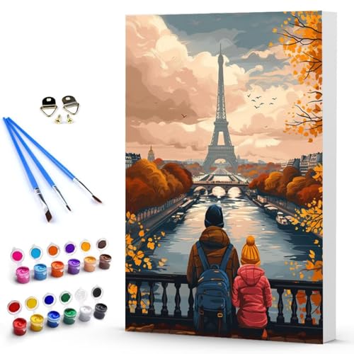 Malen Nach Zahlen London Landschaft Malen Nach Zahlen Kinde, Anfänger, Kreatives für Erwachsene Leinwand öLgemäld Kit, Mit 3 - Pinseln und Acrylfarbe, Frauen Home Deko Geschenk (70x95cm) -TL2503E6 von Generic