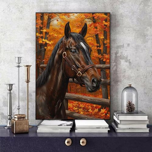Malen Nach Zahlen Pferd Malen Nach Zahlen Erwachsene Herbstlaub DIY Paint by Numbers Bastelset Erwachsene Anfänger mit 3 Pinsel und Acrylfarben & Leinwand für Zimmer Deko 40 x 60cm -bby25064J2J2 Malen Nach Zahlen Pferd Malen Nach Zahlen Erwachsene Herbstlaub DIY Paint by Numbers Bastelset Erwachsene Anfänger mit 3 Pinsel und Acrylfarben & Leinwand für Zimmer Deko 40 x 60cm -bby25064J2J2 von Generic