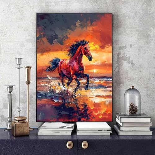Malen Nach Zahlen Pferd Malen Nach Zahlen Erwachsene Sonnenuntergang DIY Paint by Numbers Bastelset Erwachsene Anfänger mit 3 Pinsel und Acrylfarben & Leinwand für Zimmer Deko 70 x 95cm -bby2506OG Malen Nach Zahlen Pferd Malen Nach Zahlen Erwachsene Sonnenuntergang DIY Paint by Numbers Bastelset Erwachsene Anfänger mit 3 Pinsel und Acrylfarben & Leinwand für Zimmer Deko 70 x 95cm -bby2506OG von Generic