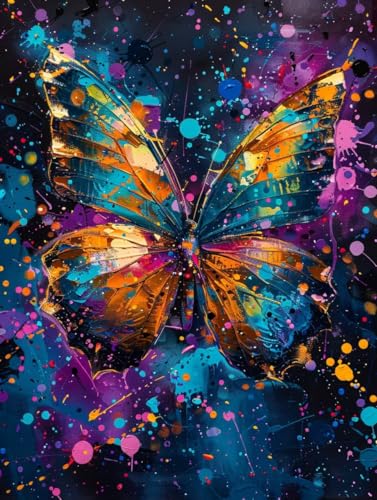 Malen Nach Zahlen Schmetterling, Malen Nach Zahlen Erwachsene Graffiti, DIY Paint by Numbers Kits Mit Pinseln und Acrylfarbe, DIY Basteln Erwachsene Handgemalt Ölgemälde, Zimmer Deko 50x70cm 7-9079 Malen Nach Zahlen Schmetterling, Malen Nach Zahlen Erwachsene Graffiti, DIY Paint by Numbers Kits Mit Pinseln und Acrylfarbe, DIY Basteln Erwachsene Handgemalt Ölgemälde, Zimmer Deko 50x70cm 7-9079 von Generic