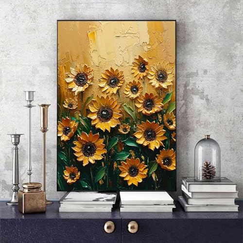 Malen Nach Zahlen Sonnenblume Malen Nach Zahlen Erwachsene Blume DIY Paint by Numbers Bastelset Erwachsene Anfänger mit 3 Pinsel und Acrylfarben & Leinwand für Zimmer Deko 70x95cm -bby250679L5A Malen Nach Zahlen Sonnenblume Malen Nach Zahlen Erwachsene Blume DIY Paint by Numbers Bastelset Erwachsene Anfänger mit 3 Pinsel und Acrylfarben & Leinwand für Zimmer Deko 70x95cm -bby250679L5A von Generic