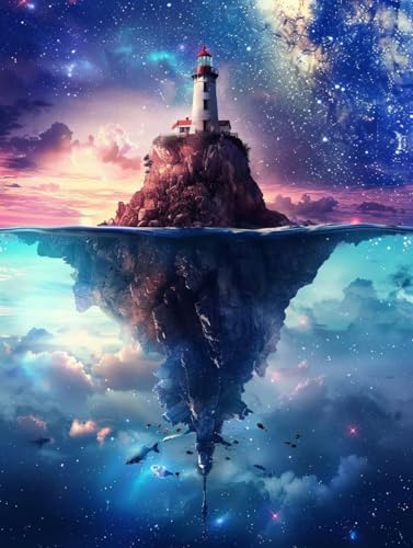 Malen Nach Zahlen Sternenhimmel, Malen Nach Zahlen Erwachsene Landschaft, DIY Paint by Numbers Kits Mit Pinseln und Acrylfarbe, DIY Basteln Erwachsene Handgemalt Ölgemälde, Zimmer Deko 90x120cm 6-8801 von Generic