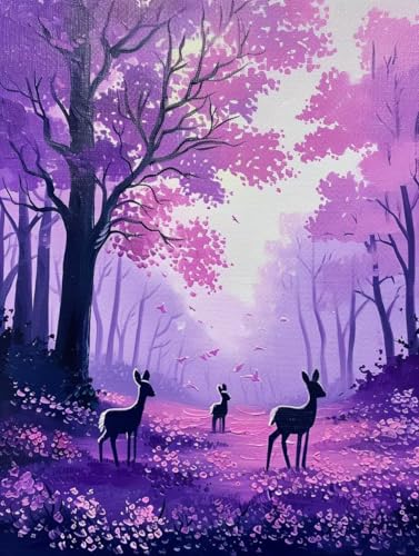 Malen Nach Zahlen Tier, Malen Nach Zahlen Erwachsene Pflanze, DIY Paint by Numbers Kits Mit Pinseln und Acrylfarbe, DIY Basteln Erwachsene Handgemalt Ölgemälde, für Zimmer Deko 60x90cm Q-2278 von Generic