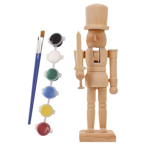 Malen Sie Ihren eigenen aus Holz, , unlackiert, Weihnachts- -Ornament, Holzfigur, Dekoration, Handwerk, , unlackiert, mit Farbset für Kinder, Erwachsene Malen Sie Ihren eigenen aus Holz, , unlackiert, Weihnachts- -Ornament, Holzfigur, Dekoration, Handwerk, , unlackiert, mit Farbset für Kinder, Erwachsene von Generic