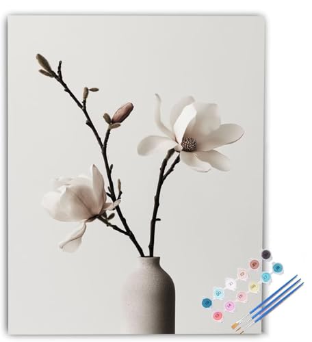 Malen nach Zahlen Erwachsene Blume, Malen nach Zahlen Weiß, DIY Bastelset Erwachsene Anfänger Handgemalt Ölgemälde mit Pinsel und Acrylfarben für Wand Deko, Geschenk 60x80cm Ohne Rahmen dZ-3149 Malen nach Zahlen Erwachsene Blume, Malen nach Zahlen Weiß, DIY Bastelset Erwachsene Anfänger Handgemalt Ölgemälde mit Pinsel und Acrylfarben für Wand Deko, Geschenk 60x80cm Ohne Rahmen dZ-3149 von Generic