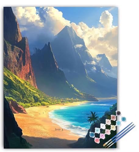 Malen nach Zahlen Erwachsene Strand, Malen nach Zahlen Blau, DIY Bastelset Erwachsene Anfänger Handgemalt Ölgemälde mit Pinsel und Acrylfarben für Wand Deko, Geschenk 40x50cm Ohne Rahmen d2-4791 Malen nach Zahlen Erwachsene Strand, Malen nach Zahlen Blau, DIY Bastelset Erwachsene Anfänger Handgemalt Ölgemälde mit Pinsel und Acrylfarben für Wand Deko, Geschenk 40x50cm Ohne Rahmen d2-4791 von Generic