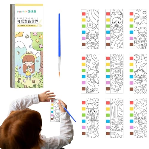 Malpapier für Kinder, Aquarellmalbuch - Tragbarer zum Malen | Aquarell-Malbuch für Kinder, Aquarellmalbücher, Aquarellmalset für Erwachsene Malpapier für Kinder, Aquarellmalbuch - Tragbarer zum Malen | Aquarell-Malbuch für Kinder, Aquarellmalbücher, Aquarellmalset für Erwachsene von Generic