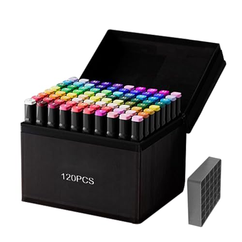 Malvorlagen Set - Doppelspitzenkunstmarker | Färbung Marker Für Erwachsene | Wasserdichte Zeichenstifte | Wasserdichtes Zeichenstift Set | Langlebiger Marker -Set Mit Feinen Und Mutigen Tipps, Ideal F Malvorlagen Set - Doppelspitzenkunstmarker | Färbung Marker Für Erwachsene | Wasserdichte Zeichenstifte | Wasserdichtes Zeichenstift Set | Langlebiger Marker -Set Mit Feinen Und Mutigen Tipps, Ideal F von Generic