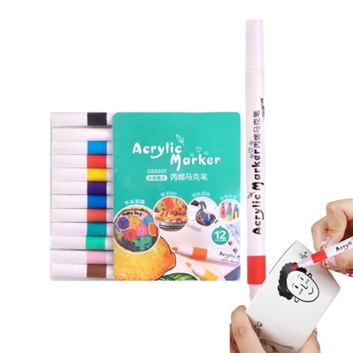 Malvorlagen für Glas - Acrylfarbenmarkierungen, ische Marker | Wasserdicht Acrylfarbenstifte von Generic
