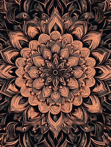 MandWings Diamond Painting Erwachsene Groß XXL 25x35cm, 5D Diamant Painting Bilder Rot Muster DIY Bastel Erwachsene Anfänger Mosaik Set für Zimmer Wohnzimmer Wand Deko Aesthetic, Geschenke 3179-WZ von Generic
