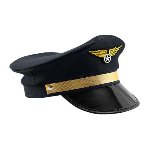 Marine Captain Cap - Pilotenkapitän Hut für Männer, Party Cap, Hüte der Fluggesellschaft | Kapitän der erwachsenen Marine verstellbar für Männer für Frauen für von Generic