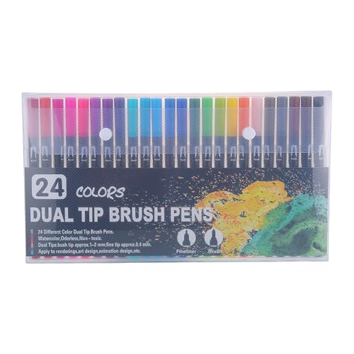Marker-Stifte mit Doppelpinsel, Marker-Set mit feiner Doppelspitze und Pinsel | Handlettering-Stifte für Doppelspitzen, Marker-Set mit doppelter Spitze Marker-Stifte mit Doppelpinsel, Marker-Set mit feiner Doppelspitze und Pinsel | Handlettering-Stifte für Doppelspitzen, Marker-Set mit doppelter Spitze von Generic