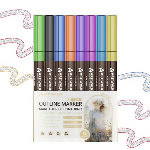 Marker für Schimmernde Marker | Glitzerstifte 8 Farben / 12 Farben / 24 Farben | Glitzermarker Set für Grußkarten, Holz, Gummi, Schreiben, let Marker für Schimmernde Marker | Glitzerstifte 8 Farben / 12 Farben / 24 Farben | Glitzermarker Set für Grußkarten, Holz, Gummi, Schreiben, let von Generic