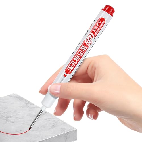 Marker mit langer Spitze – Tieflochmarker, schnell trocknend, langer Nib-Marker zum Markieren tiefer Löcher, multifunktionaler Marker für Holzarbeiten, Badezimmer, Dekoration Marker mit langer Spitze – Tieflochmarker, schnell trocknend, langer Nib-Marker zum Markieren tiefer Löcher, multifunktionaler Marker für Holzarbeiten, Badezimmer, Dekoration von Generic
