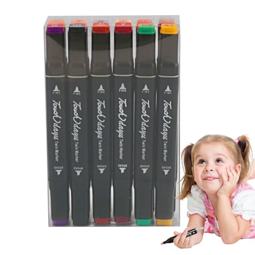 Markerstift für Schüler, Markerstift für Schüler, schnell trocknender Tintenstift, 12 Stück, Marker | Permanentmarker mehrfarbig farbbeständig, Schulbedarf imp Markerstift für Schüler, Markerstift für Schüler, schnell trocknender Tintenstift, 12 Stück, Marker | Permanentmarker mehrfarbig farbbeständig, Schulbedarf imp von Generic