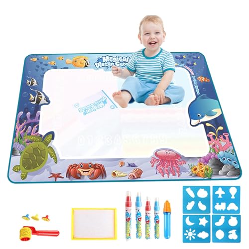 Matte für Wasserzeichnung, Malmatte, Doodle Board Doodles Mat Toys | Wiederverwendbare Kunst Malerei Handwerk Faltbar mit Ostern Geburtstag Ringraz von Generic