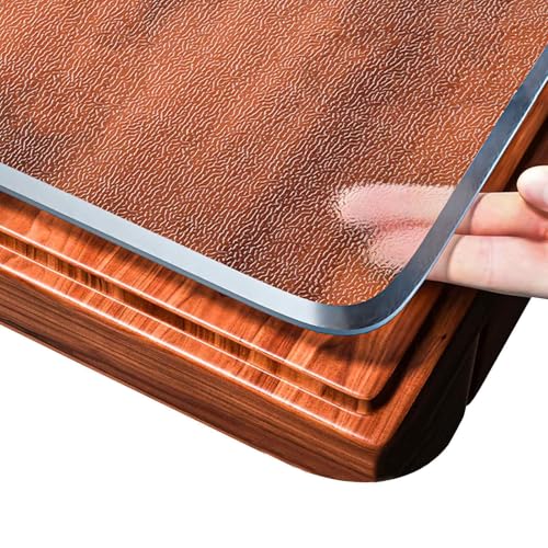 Mattierte Abwaschbar Tischdecke Transparent 1.50 mm Mattierte Tischfolie PVC Plastik-Tischdecken Tischschutzfolie Wasserdicht Fettdicht(24x47"(60x120cm)) von Generic