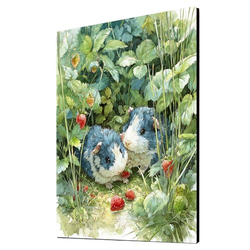 Maus Malen Nach Zahlen Erwachsene PflanZen Malen Nach Zahlen 70x95 cm DIY Basteln Erwachsene Klarheit Farbe Leinwan Bilder mit Acrylfarben Set 3 Typen Pinsel für Wanddeko Wohnzimmer, Geschenke 2YH2377 von Generic