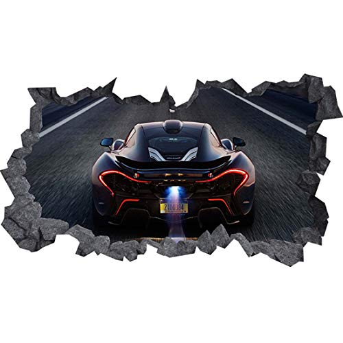 McLaren Wandaufkleber mit 3D-Loch in der Wand, C-Effekt, selbstklebend, 85cm x 47cm von Generic