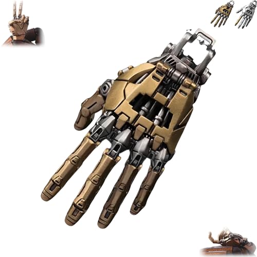 Mechanischer bionischer Handanhänger, bewegliche Fingergelenke, Roboterhand-Charm-Schmuck, Steampunk-Halskettenanhänger, for Männer und Frauen(Gold) von Generic