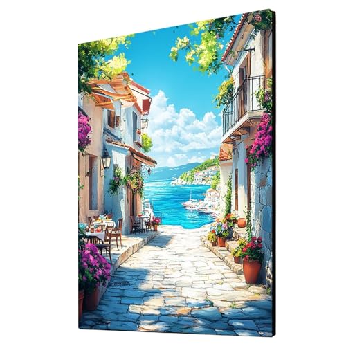 Meerblick Malen Nach Zahlen Erwachsene Straße Malen Nach Zahlen 55 x 40cm DIY Basteln Erwachsene Klarheit Farbe Leinwan Bilder mit Acrylfarben Set 3 Typen Pinsel für Wanddeko Wohnzimmer 2YH-2414 Meerblick Malen Nach Zahlen Erwachsene Straße Malen Nach Zahlen 55 x 40cm DIY Basteln Erwachsene Klarheit Farbe Leinwan Bilder mit Acrylfarben Set 3 Typen Pinsel für Wanddeko Wohnzimmer 2YH-2414 von Generic
