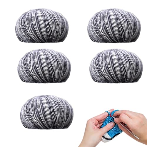 Mehrfarbiges Garn, Regenbogengarn zum Häkeln, Baumwollgarn in Regenbogenfarben, mittlere Stärke – 5 x buntes Garn, Schalgarn, Strick- und Häkelzubehör, weich für Pullover-Kleidung Mehrfarbiges Garn, Regenbogengarn zum Häkeln, Baumwollgarn in Regenbogenfarben, mittlere Stärke – 5 x buntes Garn, Schalgarn, Strick- und Häkelzubehör, weich für Pullover-Kleidung von Generic