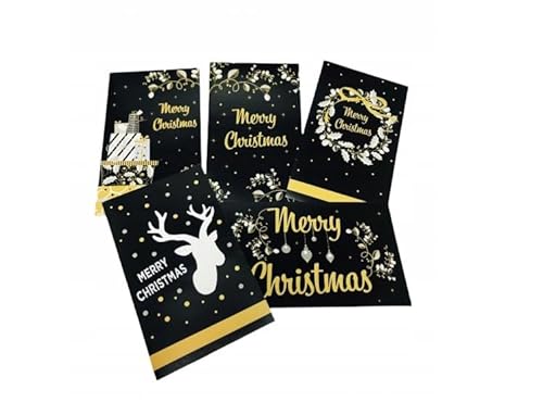 Melinera Weihnachtskarten Set 10 Hochwertige Klappkarten Je Set Inkl. Kuvert (1 Set / 10 Karten) von Generic