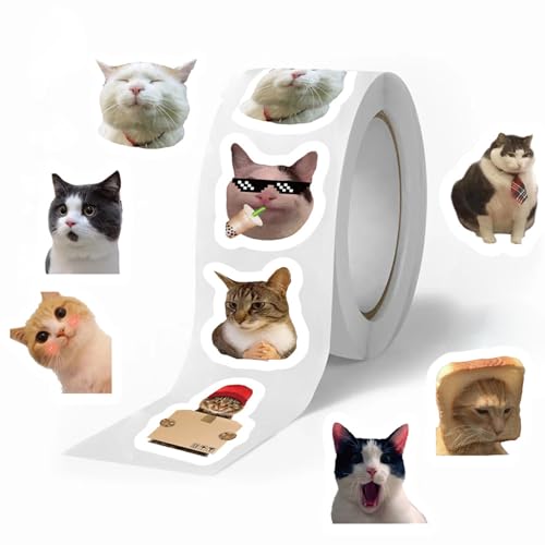 Meme Sticker | 500 Stück Lustiger Wasserfester Sticker Roll - Neuheitsspielzeug Für Auto Laptop Flasche Wohnungsdekoration Und Neuheitsspielzeug Für Teenager Kinder Familie Und Freunde von Generic