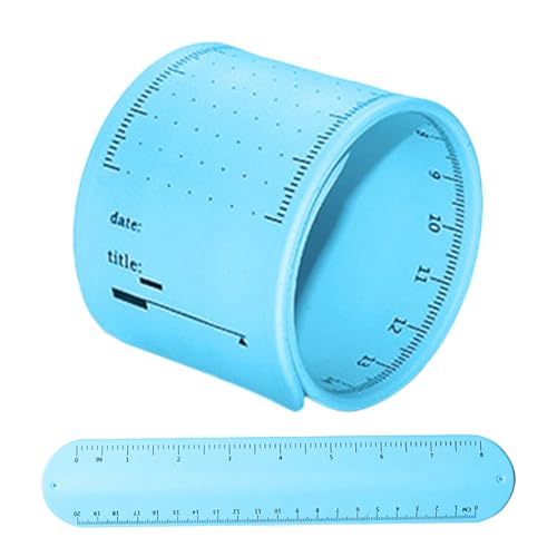 Memo -Armband - Silikon -Slap -Armband Notizblock mit Lineal | Wiederverwendbares Handgelenk Memo Pad für Studium, Schule, Büro, Arbeit | Handliche beschreibbare Armbänder für Lehrer, Schüler, Fachkrä von Generic