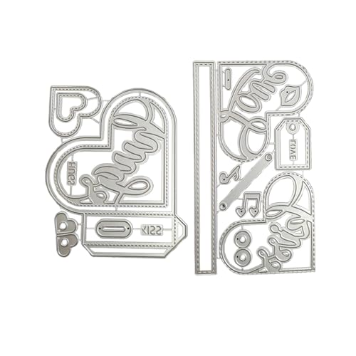Metall-Stanzformen in Herzform, 3D-Prägung, für Fotoalbum, Dekoration, Scrapbooking, Basteln für Kartenherstellung Metall-Stanzformen in Herzform, 3D-Prägung, für Fotoalbum, Dekoration, Scrapbooking, Basteln für Kartenherstellung von Generic