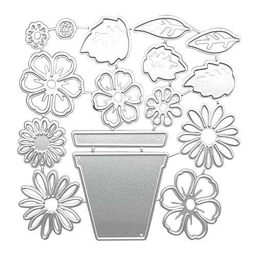 Metall-Stanzschablonen Prägeschablone Metall Stanzformen Blumentopf Stanzformen für Kartenherstellung Scrapbooking Papierhandwerk von Generic