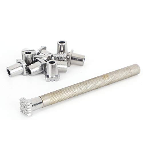 Metall -Stempelkit, Punch Set Stamp Set Legierungstahl mit 12 Stück für Lederfahrzeuge (#3) von Generic