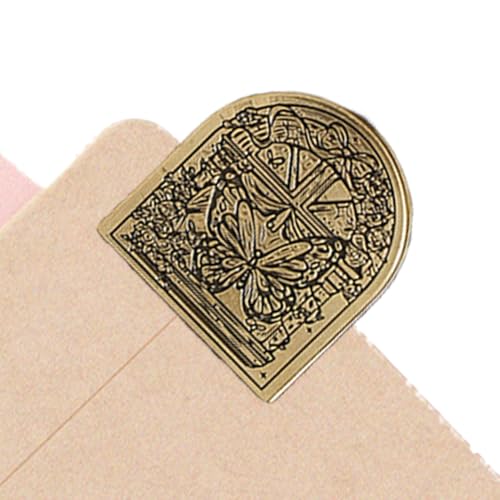 Metallclip für Papierordner, Büroklammer Vintage | Metall Buchordner Journal Clip | Dekorativer Ticketordner für Studenten, Reiseschreibwaren für Buchliebhaber, p von Generic