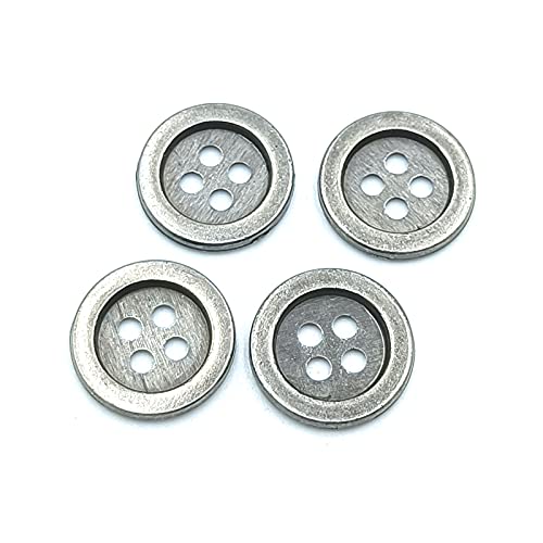 Metallknöpfe im Vintage-Stil, rund, 4 Löcher, für Anzüge, Bastelarbeiten, Handarbeiten, Scrapbooking, Nähen, Dekorationen, 10 mm, 50 Stück Metallknöpfe im Vintage-Stil, rund, 4 Löcher, für Anzüge, Bastelarbeiten, Handarbeiten, Scrapbooking, Nähen, Dekorationen, 10 mm, 50 Stück von Generic