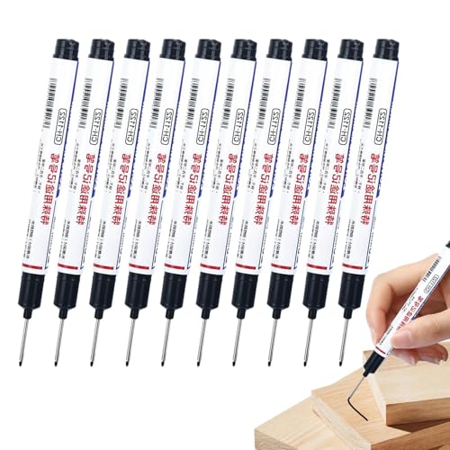 Metallmarkierungsstift Für Maschinisten - Langlebiger Marker Für Tiefe Löcher, Langspitzen-Marker Für Präzise Markierungen | Wasserdichter Stift Für Hardware-Dekorationen, P-Marker von Generic