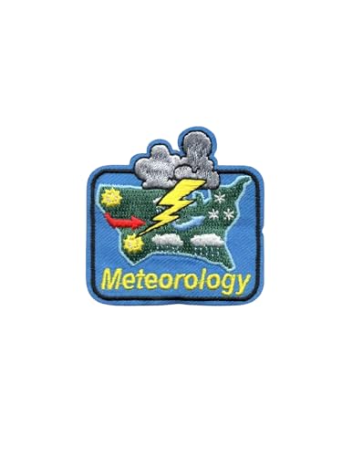 Meteorologie Aufnäher zum Aufbügeln, Wettervorhersage, 5,1 cm, Blau und Grün Meteorologie Aufnäher zum Aufbügeln, Wettervorhersage, 5,1 cm, Blau und Grün von Generic