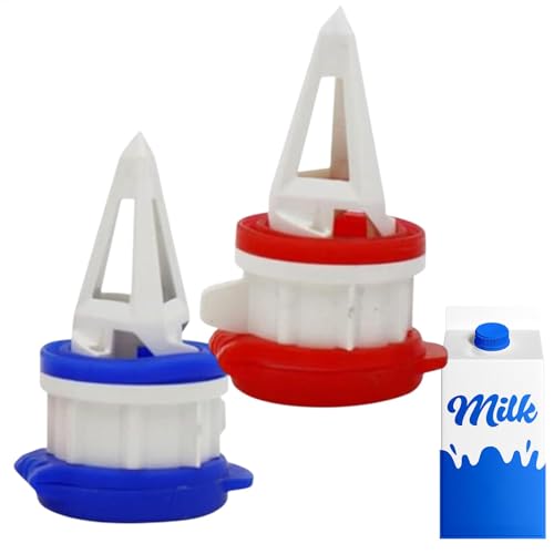 Milchflaschenausgieß - Milchdauer | Kuhmilchs Ausgieß | 2-Pack-Milks Easy Open Spout | Mit Deckel für die Küche zu Hause in der Küche ein Familientreffen, verschiedene Papiertüten, Milchbeutel von Generic