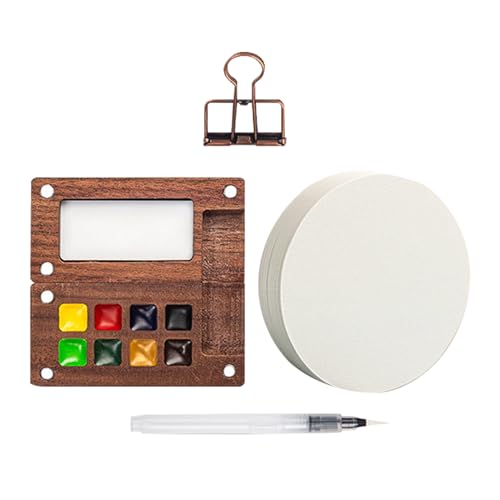 Mini-Aquarell-Set – leichtes Malset für Künstler, Etui geeignet für Reisen | ein kleines Skizzenblock und Werkzeuge für DIY-Illustrationen und jedes Zeichenzubehör Mini-Aquarell-Set – leichtes Malset für Künstler, Etui geeignet für Reisen | ein kleines Skizzenblock und Werkzeuge für DIY-Illustrationen und jedes Zeichenzubehör von Generic