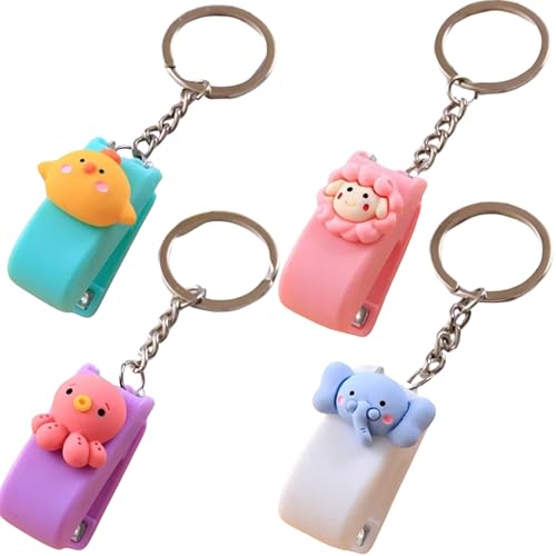 Mini-Hefter, kleiner Hefter, dünn, flach, kompakt, tragbar, Tasche, schlank, 4 Packungen, niedliches Tier-Cartoon, für Büro, Studenten, Klassenzimmer, Schule, Reisen (Elefant, Oktopus, Küken, Lamm) Mini-Hefter, kleiner Hefter, dünn, flach, kompakt, tragbar, Tasche, schlank, 4 Packungen, niedliches Tier-Cartoon, für Büro, Studenten, Klassenzimmer, Schule, Reisen (Elefant, Oktopus, Küken, Lamm) von Generic
