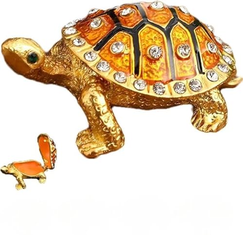 Mini Meeresschildkröten schmuckaufbewahrung, schmuckkasten klein, schmuckschatulle, schmuckbox, schmuckkästen, Schmuck organizer für Ohrringe, für Ohrringe/Ringe/Halsketten (Gold) von Generic