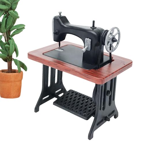 Mini-Nähmaschine – kleines Handnähwerkzeug, leichtes tragbares Nähset | Vintage-Miniaturnähmaschine im Maßstab 1:24 für Heimwerkerprojekte, anfängerfreundliches elektrisches Nähgerät, Nähmaschine für Mini-Nähmaschine – kleines Handnähwerkzeug, leichtes tragbares Nähset | Vintage-Miniaturnähmaschine im Maßstab 1:24 für Heimwerkerprojekte, anfängerfreundliches elektrisches Nähgerät, Nähmaschine für von Generic