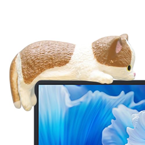 Miniatur Katzenfiguren, kleine Katzen, Tischdekoration mit Kätzchen - Dekoration des Computermonitors mit Katzen, Katzenfiguren für die von Generic