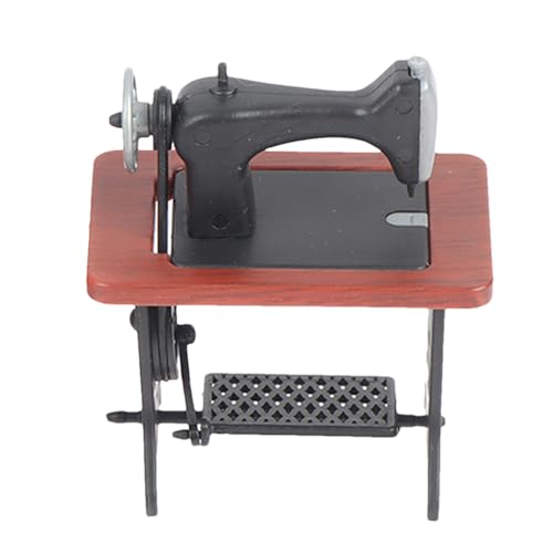 Miniaturnähmaschine Spielzeug | Kleine 1:24 Model Puppe Home Nähenmaschine, Landschaft Ornament Pretend Play Requisiten Neuheit Für Schlafzimmer, Spielzimmer, Kleine Nähmaschinen Retro -Nähmasch von Generic